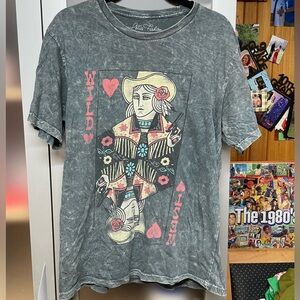Lotus Fashion LA Vintage Wild West Playing Card Western T Shirt, M